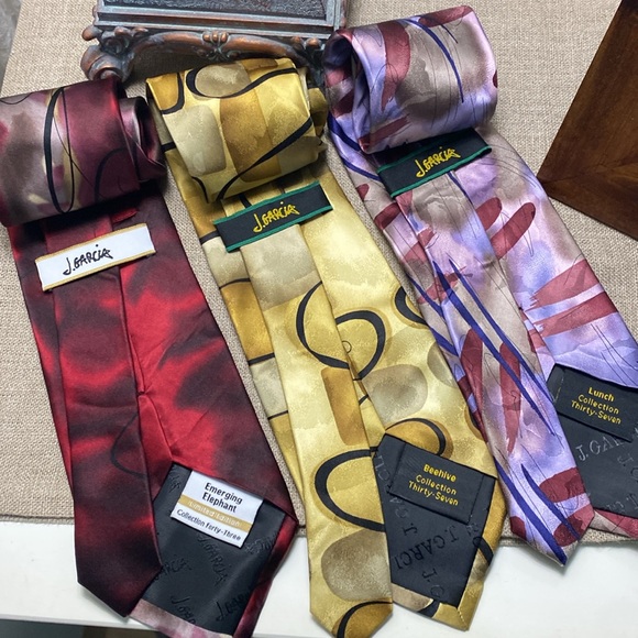 Lot of 3 Jerry García ties 100% silk ties - Picture 2 of 14